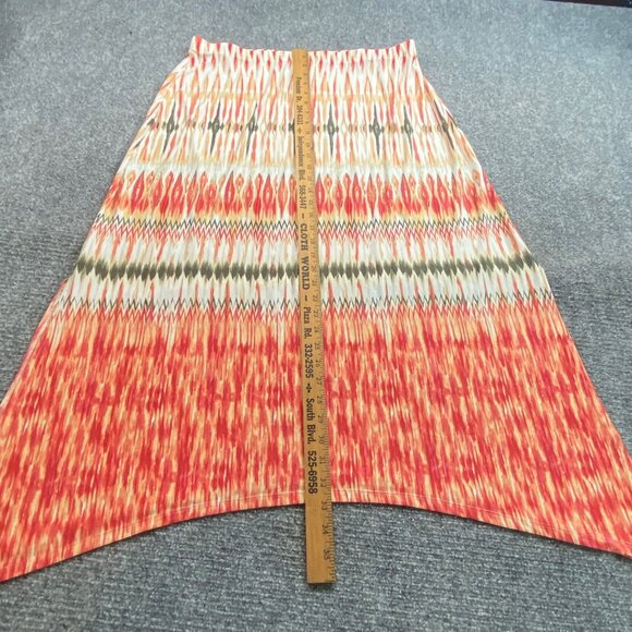 Chico's Skirt Women's 2 US Medium Asymmetrical Midi Tribal Boho Cottage Fairy‎ - Picture 3 of 16